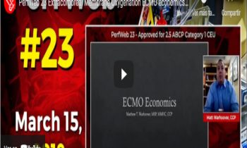Extracorporeal Membrane Oxygenation ECMO economics, therapy and cost control / quality.