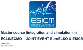 Master course (integration and simulation) in ECLS/ECMO – 4/5 July (virtual)